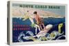 Poster Advertising Monte Carlo Beach, Printed by Draeger, Paris, C.1932 (Colour Litho)-Sem-Stretched Canvas