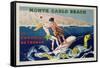 Poster Advertising Monte Carlo Beach, Printed by Draeger, Paris, C.1932 (Colour Litho)-Sem-Framed Stretched Canvas