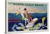 Poster Advertising Monte Carlo Beach, Printed by Draeger, Paris, C.1932 (Colour Litho)-Sem-Stretched Canvas