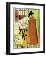 Poster Advertising 'N. Lembree' Art Shop, Brussels, 1898-Théo van Rysselberghe-Framed Giclee Print