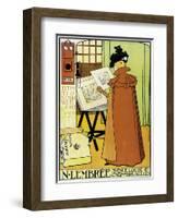 Poster Advertising 'N. Lembree' Art Shop, Brussels, 1898-Théo van Rysselberghe-Framed Giclee Print