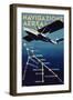 Poster Advertising Navigazione Aerea S.A., 1932-null-Framed Giclee Print