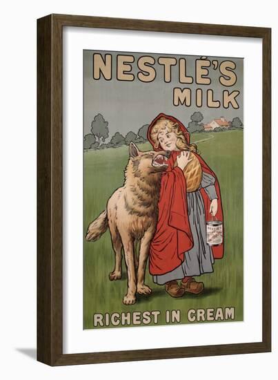 Poster Advertising Nestle's Milk, 1900-English School-Framed Giclee Print