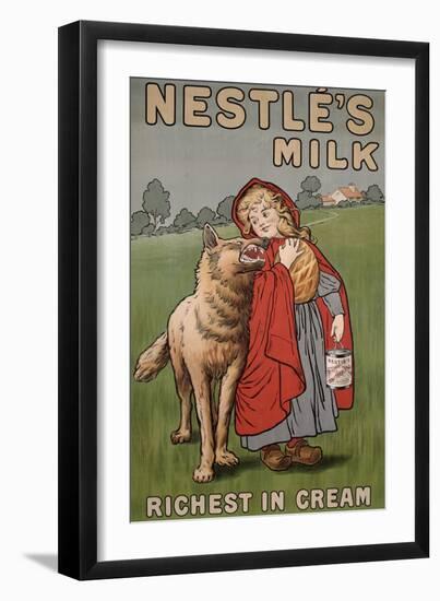 Poster Advertising Nestle's Milk, 1900-English School-Framed Giclee Print