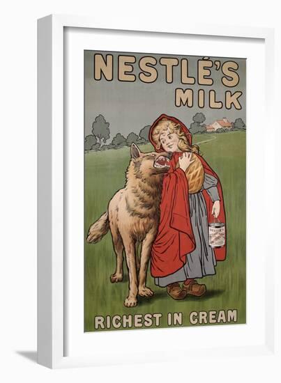 Poster Advertising Nestle's Milk, 1900-English School-Framed Giclee Print