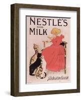 Poster Advertising Nestle's Swiss Milk, Late 19th Century-Théophile Alexandre Steinlen-Framed Giclee Print