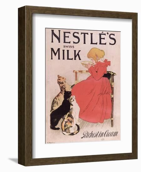 Poster Advertising Nestle's Swiss Milk, Late 19th Century-Théophile Alexandre Steinlen-Framed Giclee Print