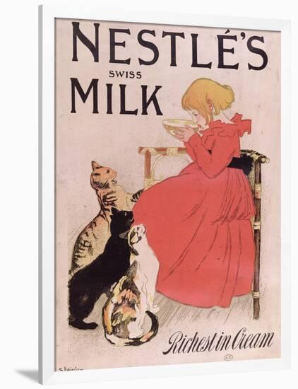 Poster Advertising Nestle's Swiss Milk, Late 19th Century-Théophile Alexandre Steinlen-Framed Giclee Print