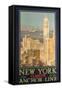 Poster Advertising New York from Glasgow by the 'Anchor Line'-null-Framed Stretched Canvas