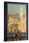 Poster Advertising New York from Glasgow by the 'Anchor Line'-null-Stretched Canvas