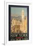 Poster Advertising New York from Glasgow by the 'Anchor Line'-null-Framed Giclee Print