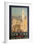 Poster Advertising New York from Glasgow by the 'Anchor Line'-null-Framed Giclee Print