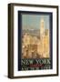 Poster Advertising New York from Glasgow by the 'Anchor Line'-null-Framed Giclee Print