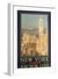 Poster Advertising New York from Glasgow by the 'Anchor Line'-null-Framed Giclee Print