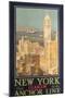 Poster Advertising New York from Glasgow by the 'Anchor Line'-null-Mounted Giclee Print