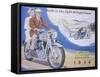 Poster Advertising Norton Motor Bikes, 1954-null-Framed Stretched Canvas