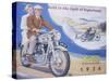 Poster Advertising Norton Motor Bikes, 1954-null-Stretched Canvas