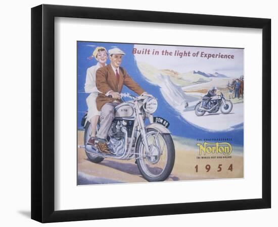 Poster Advertising Norton Motor Bikes, 1954-null-Framed Giclee Print