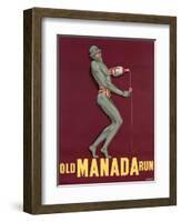 Poster Advertising 'Old Manada Rum', C.1949-null-Framed Giclee Print