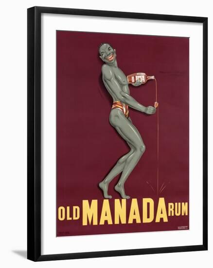 Poster Advertising 'Old Manada Rum', C.1949-null-Framed Premium Giclee Print