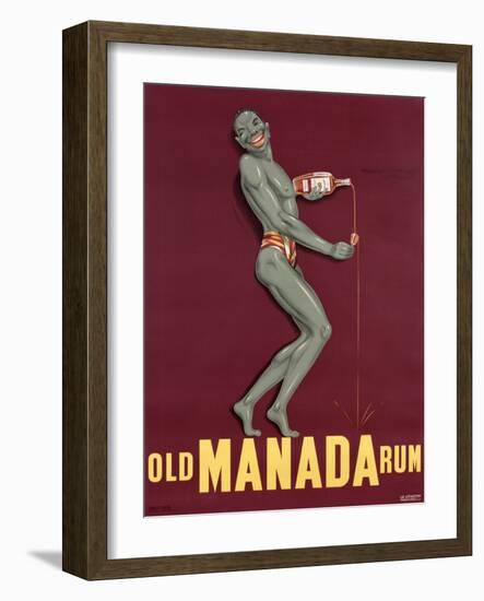 Poster Advertising 'Old Manada Rum', C.1949-null-Framed Giclee Print