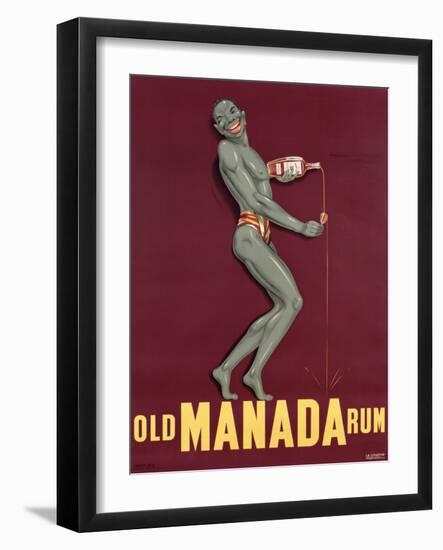 Poster Advertising 'Old Manada Rum', C.1949-null-Framed Giclee Print