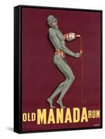 Poster Advertising 'Old Manada Rum', C.1949-null-Framed Stretched Canvas