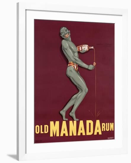 Poster Advertising 'Old Manada Rum', C.1949-null-Framed Giclee Print