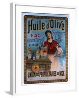 Poster Advertising Olive Oil Made in Nice, France-null-Framed Giclee Print