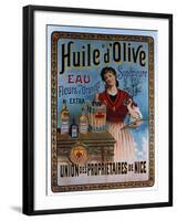 Poster Advertising Olive Oil Made in Nice, France-null-Framed Giclee Print