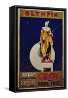 Poster Advertising 'Olympia, Great International Circus and Christmas Fair'-null-Framed Stretched Canvas