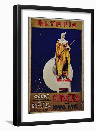 Poster Advertising 'Olympia, Great International Circus and Christmas Fair'-null-Framed Giclee Print