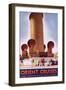 Poster Advertising Orient Cruises-null-Framed Giclee Print