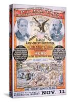 Poster Advertising 'P.T Barnum's Greatest Show on Earth', 1880s-null-Stretched Canvas