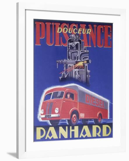 Poster Advertising Panhard, 1948-null-Framed Giclee Print