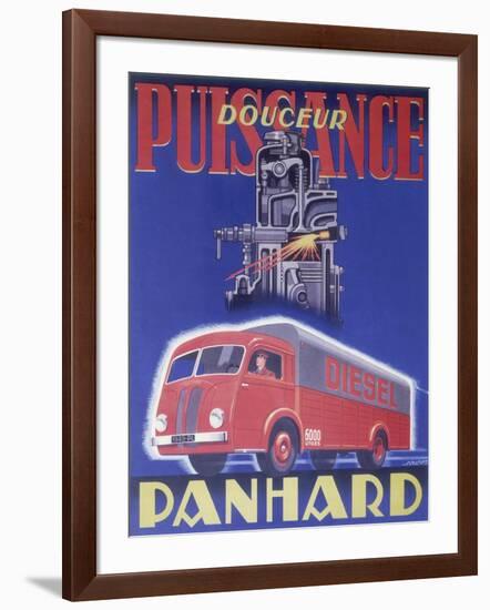 Poster Advertising Panhard, 1948-null-Framed Giclee Print