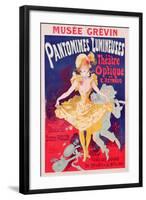 Poster Advertising 'Pantomimes Lumineuses, Theatre Optique de E. Reynaud' at the Musee Grevin, 1892-Jules Chéret-Framed Giclee Print