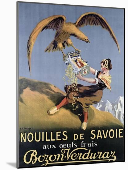 Poster Advertising Pasta Made by 'Bozon-Verduraz'-E.l. Cousyn-Mounted Giclee Print