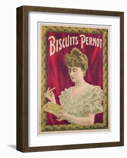 Poster Advertising Pernot Biscuits, C.1902 (Colour Litho)-French-Framed Giclee Print