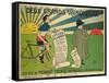Poster Advertising Peugeot Bicycles-null-Framed Stretched Canvas