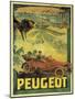 Poster Advertising Peugeot Cars, c.1908-Francisco Tamagno-Mounted Giclee Print