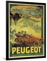 Poster Advertising Peugeot Cars, c.1908-Francisco Tamagno-Framed Giclee Print