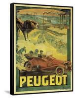 Poster Advertising Peugeot Cars, c.1908-Francisco Tamagno-Framed Stretched Canvas