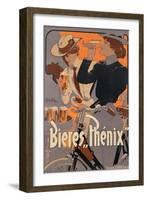 Poster Advertising Phenix Beer, C.1899 (Colour Litho)-Adolfo Hohenstein-Framed Giclee Print