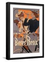 Poster Advertising Phenix Beer, C.1899 (Colour Litho)-Adolfo Hohenstein-Framed Giclee Print