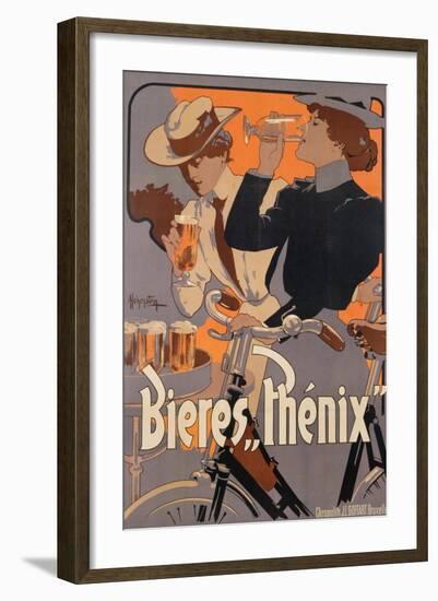 Poster Advertising Phenix Beer, C.1899 (Colour Litho)-Adolfo Hohenstein-Framed Giclee Print