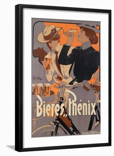 Poster Advertising Phenix Beer, C.1899 (Colour Litho)-Adolfo Hohenstein-Framed Giclee Print