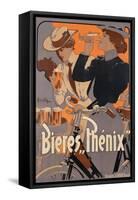 Poster Advertising Phenix Beer, C.1899 (Colour Litho)-Adolfo Hohenstein-Framed Stretched Canvas