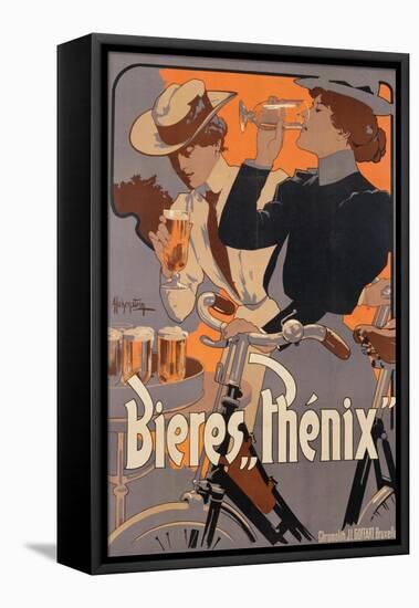 Poster Advertising Phenix Beer, C.1899 (Colour Litho)-Adolfo Hohenstein-Framed Stretched Canvas