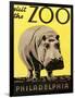 Poster Advertising Philadelphia Zoo, 1938-null-Framed Giclee Print